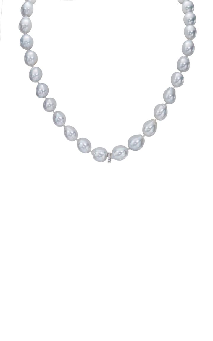 Moda Operandi Nina Runsdorf One Of A Kind 18k White Gold Baroque Pearl Necklace