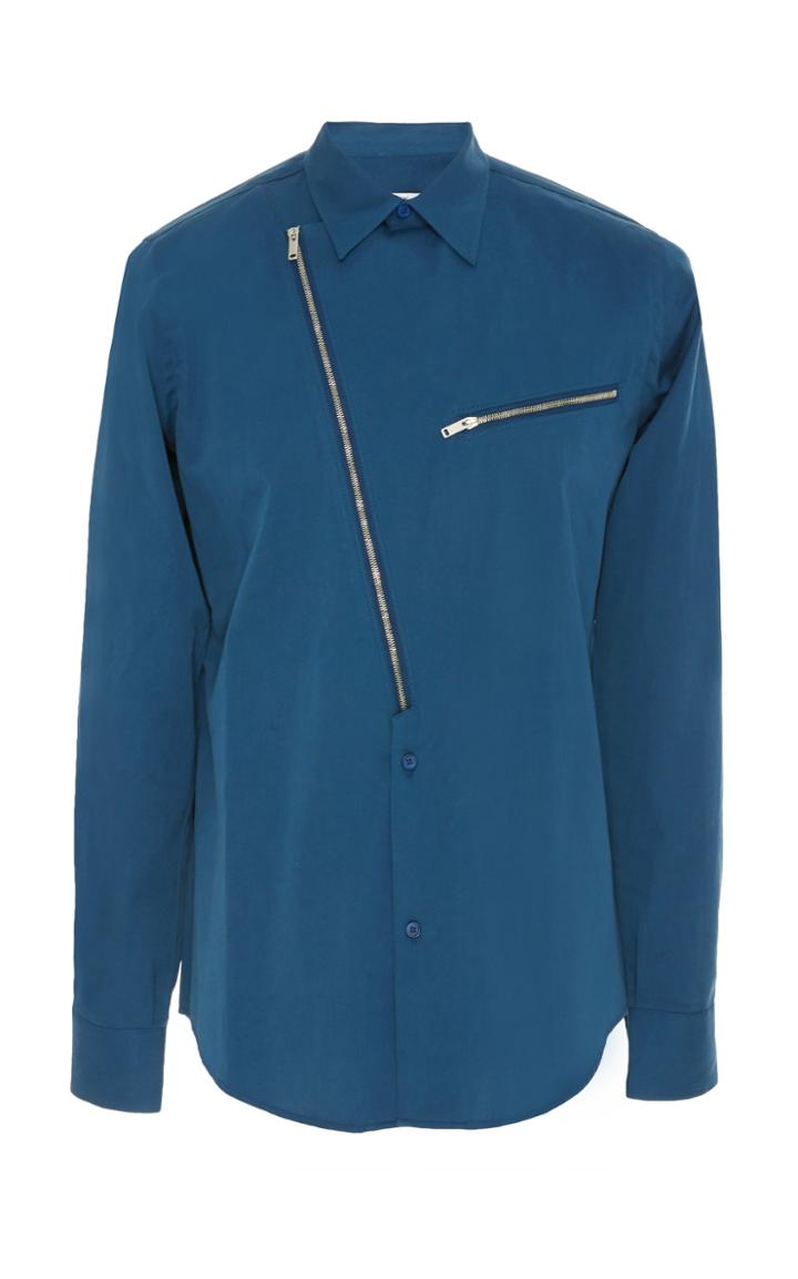 Givenchy Zip-detailed Cotton-poplin Shirt
