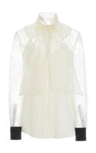Moda Operandi Tory Burch Chantilly Lace Bow Blouse