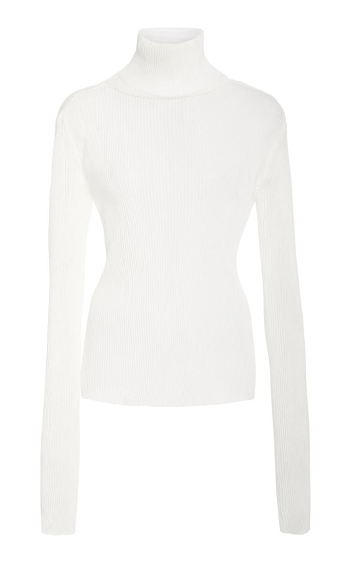 Bouguessa Ribbed Turtleneck Top
