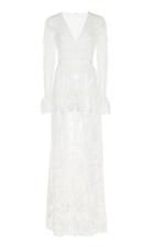 Zuhair Murad Ana Ruffle-trimmed Guipure Lace Dress