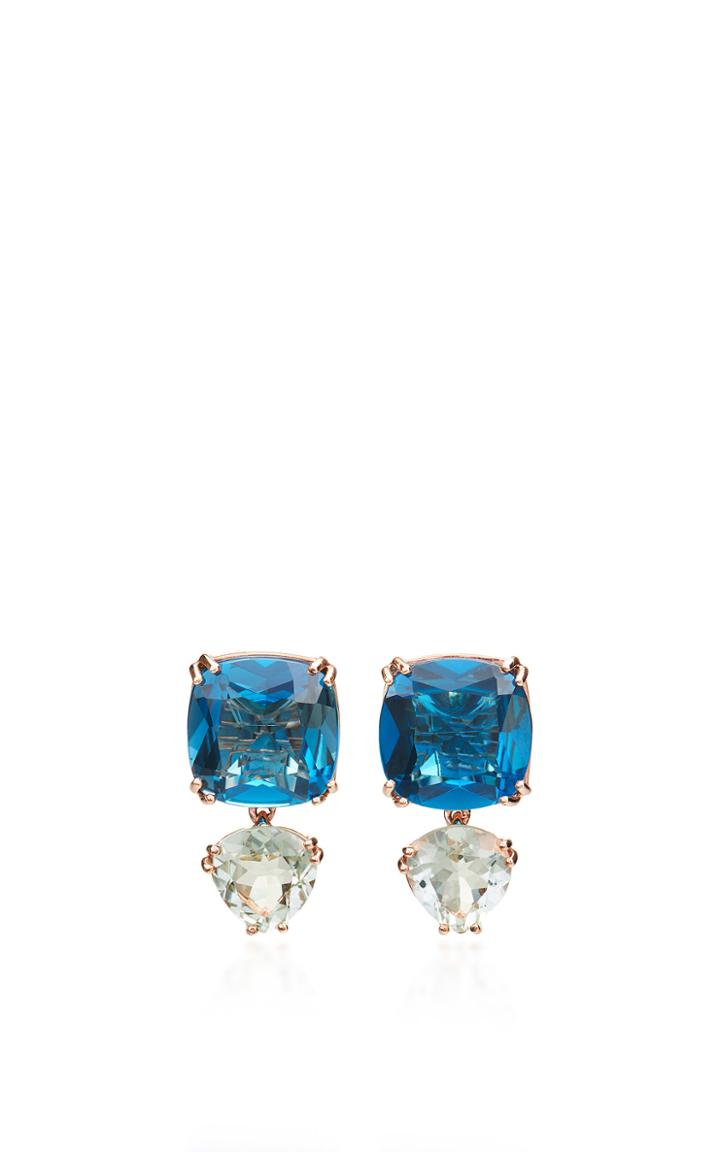 Alasia Anemoni Earrings With Topaz And Green Garnet