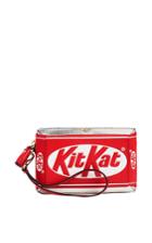 Anya Hindmarch Kit Kat Clutch In Bright Red Capra Leather