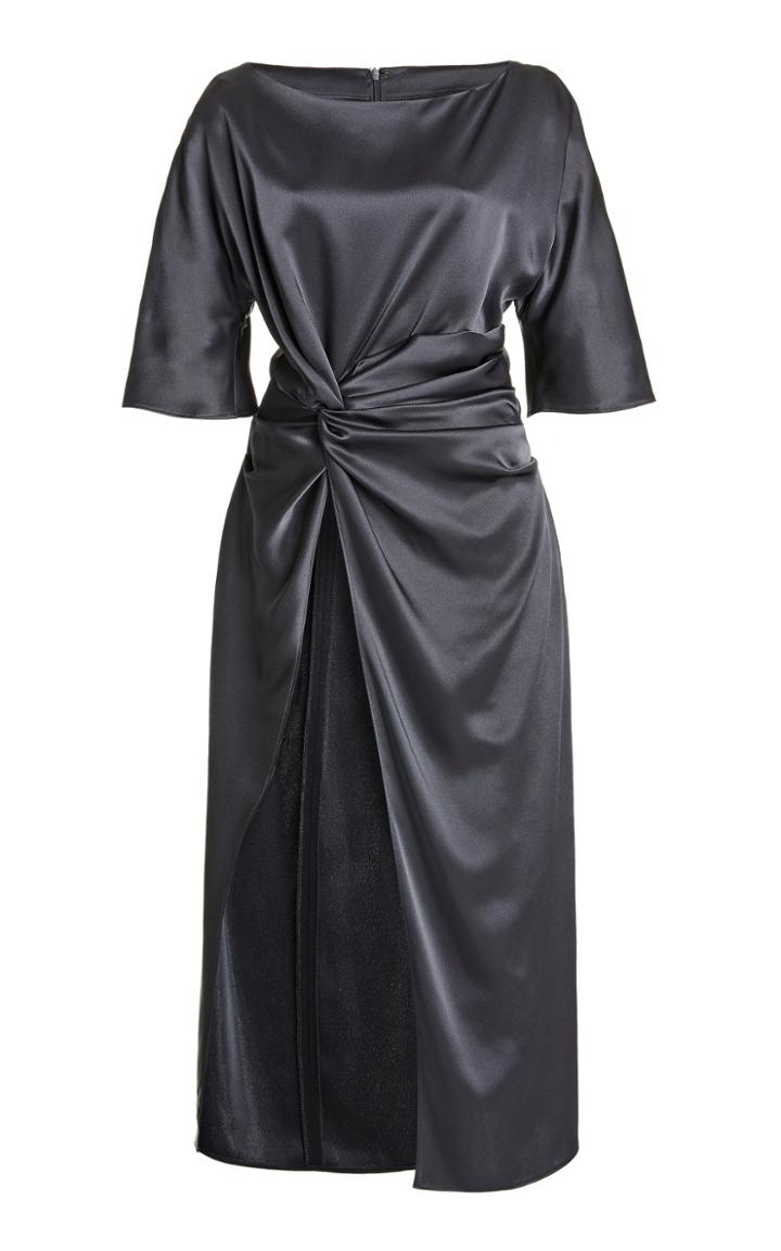 Moda Operandi Sally Lapointe Double Faced Satin Long Twist Tunic