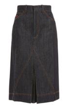 Moda Operandi Victoria Beckham A-line Denim Midi Skirt