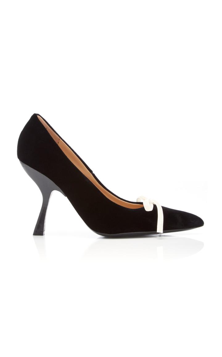 Brock Collection Bow-detailed Velvet Pumps