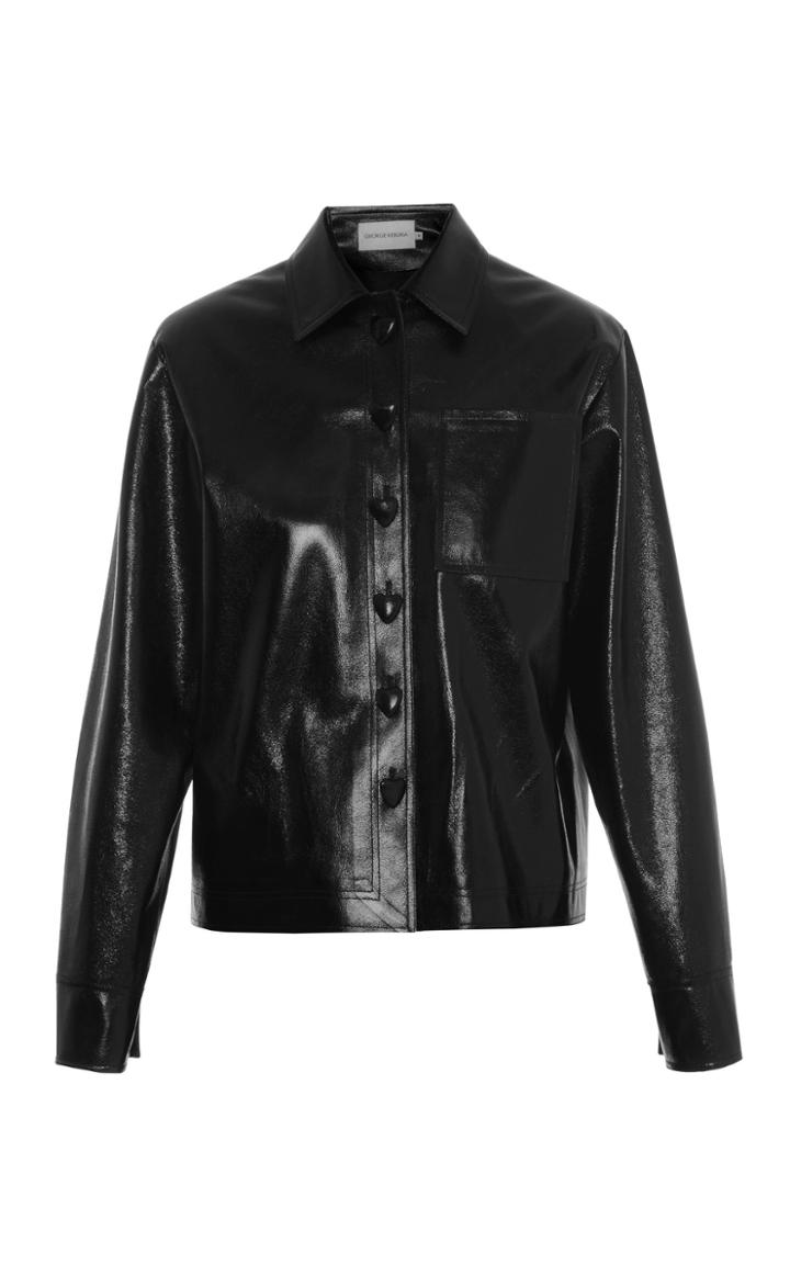 George Keburia Vinyl Front Pocket Shirt