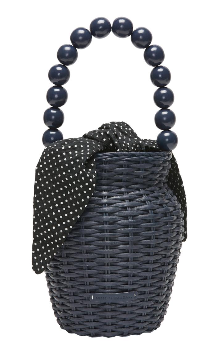 Loeffler Randall Louise Rattan Basket Tote With Silk-faille Insert