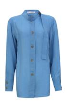 Moda Operandi Rejina Pyo Cassidy Viscose Tie-neck Shirt