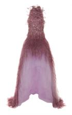Pamella Roland Feather Embroidered Tulle High Low Ballgown