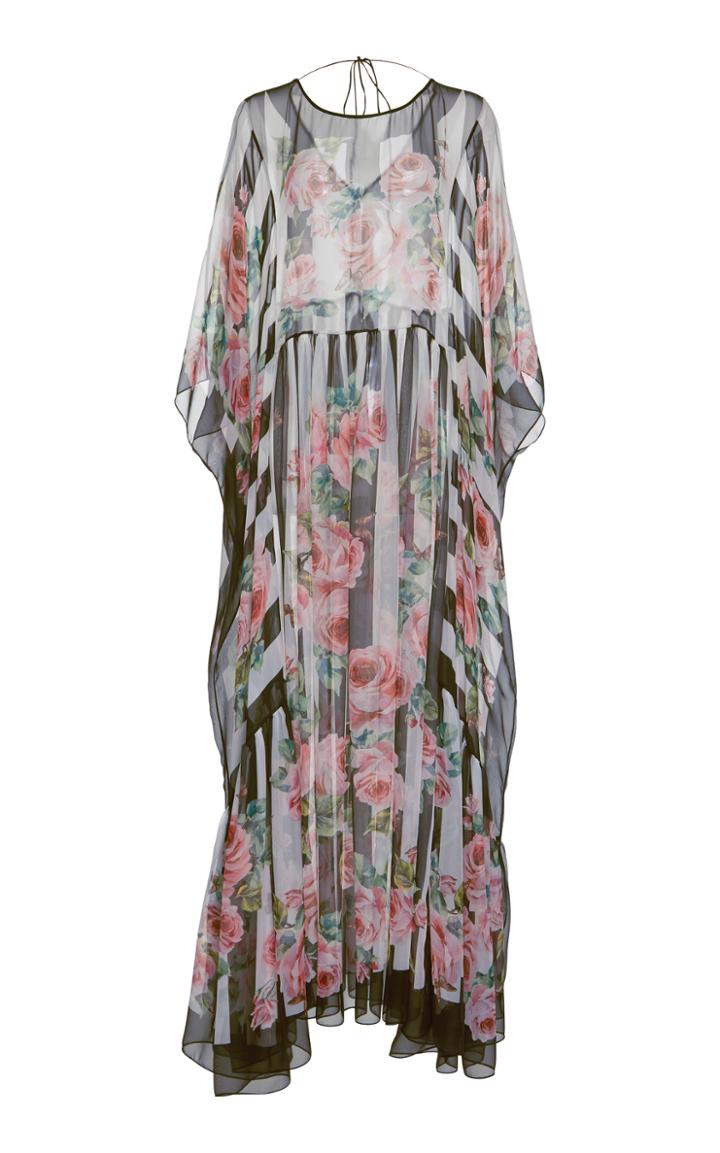 Dolce & Gabbana Floral Printed Chiffon Caftan