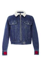 Adam Selman Shearling Denim Jacket