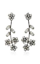 Jennifer Behr Violet Gunmetal-plated Swarovski Crystal Earrings