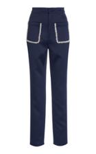 Huishan Zhang Eliza Pocketed Straight Leg Satin Pants