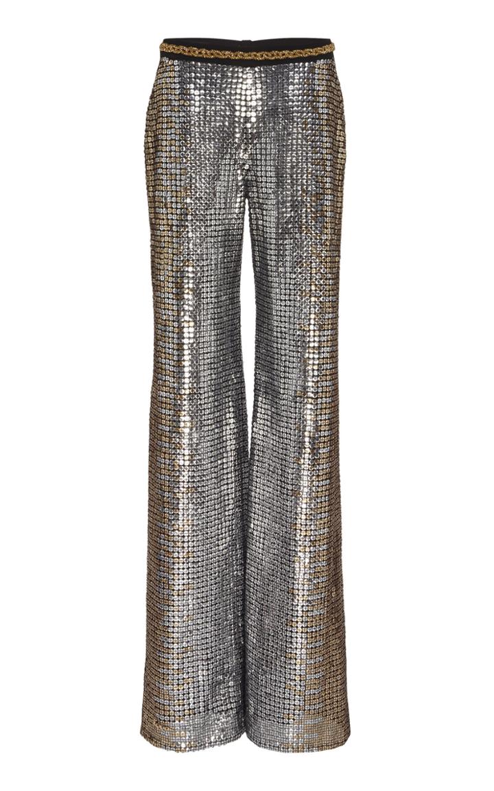 Elie Saab Metallic Embroidered Pants