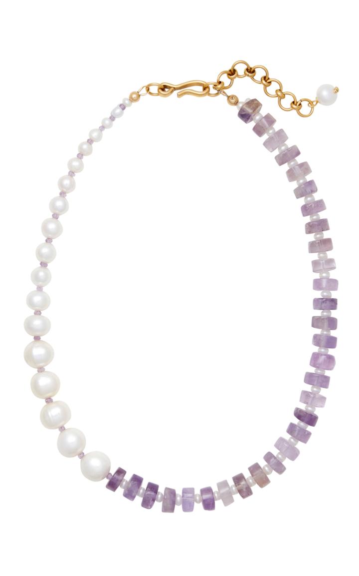 Moda Operandi Brinker & Eliza Freshwater Pearl And Amethyst Dolly Necklace