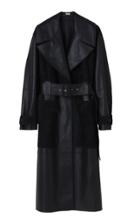 Moda Operandi By Malene Birger Brazoriala Two-tone Leather-suede Coat