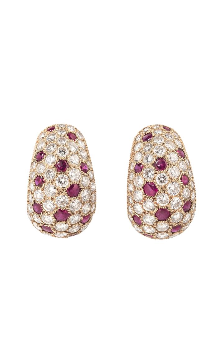 Moda Operandi Tiina Smith Vintage Cartier Ruby & Diamond Earrings