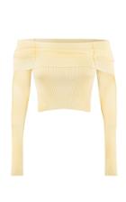 Anna October Anechka Ribbed-knit Off-the-shoulder Top