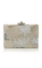 Oscar De La Renta Beaded Satin Clutch