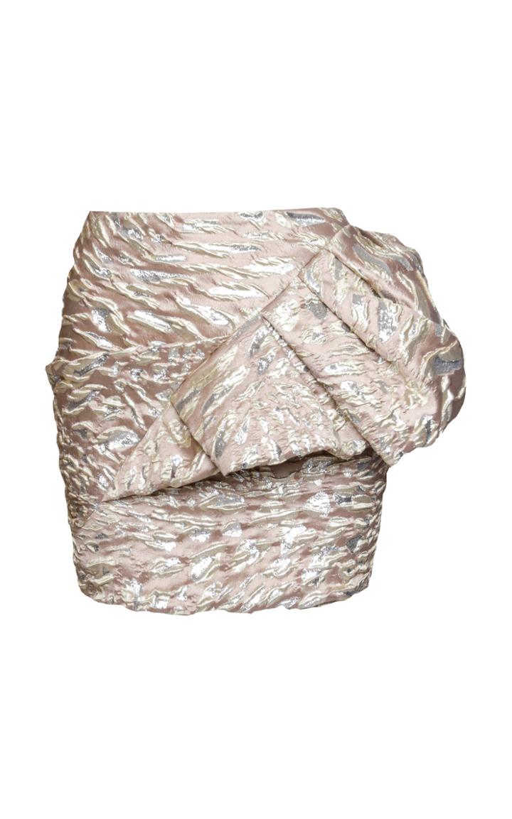 Alexandre Vauthier Ruffled Jacquard Mini Skirt