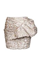 Alexandre Vauthier Ruffled Jacquard Mini Skirt