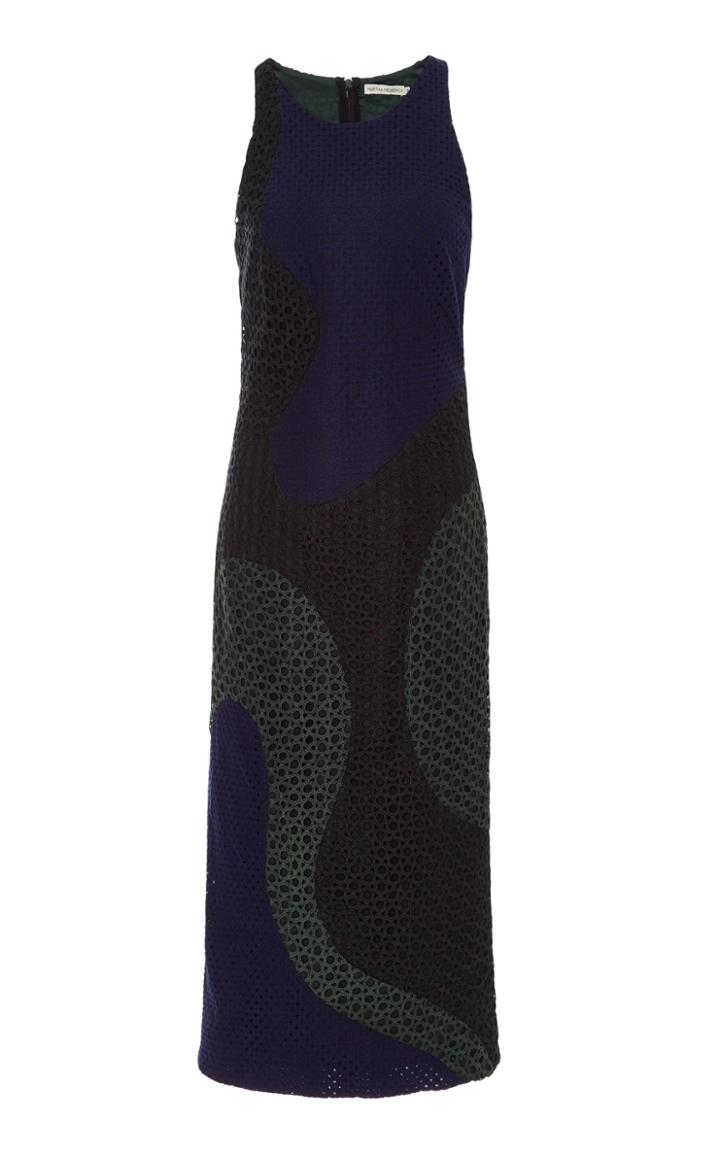 Martha Medeiros Cami Guipure Bolinha Midi Dress