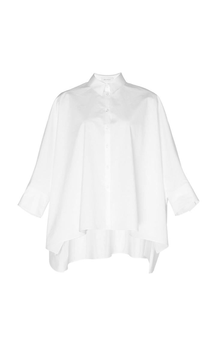 Delpozo Cotton Poplin Cape Shirt
