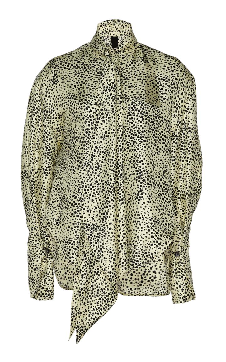 Petar Petrov Connor Scarf-detailed Silk-satin Blouse