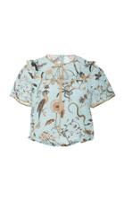 Red Valentino Wildlife Print Cropped Top