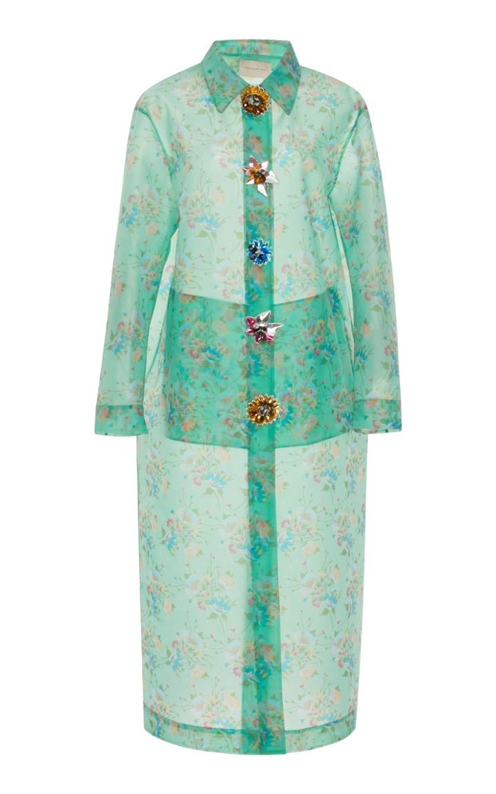 Christopher Kane Archive Floral Long Raincoat