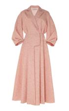Moda Operandi Emilia Wickstead Puffed Sleeve Cotton-blend Jacket Dress Size: 8