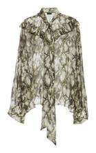 Nili Lotan Vanna Printed Silk Chiffon Blouse