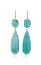 Andrea Fohrman Turquoise Oval Earring Drops