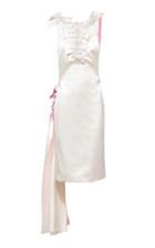 Moda Operandi Miu Miu Embroidered Draped Duchess-satin Dress