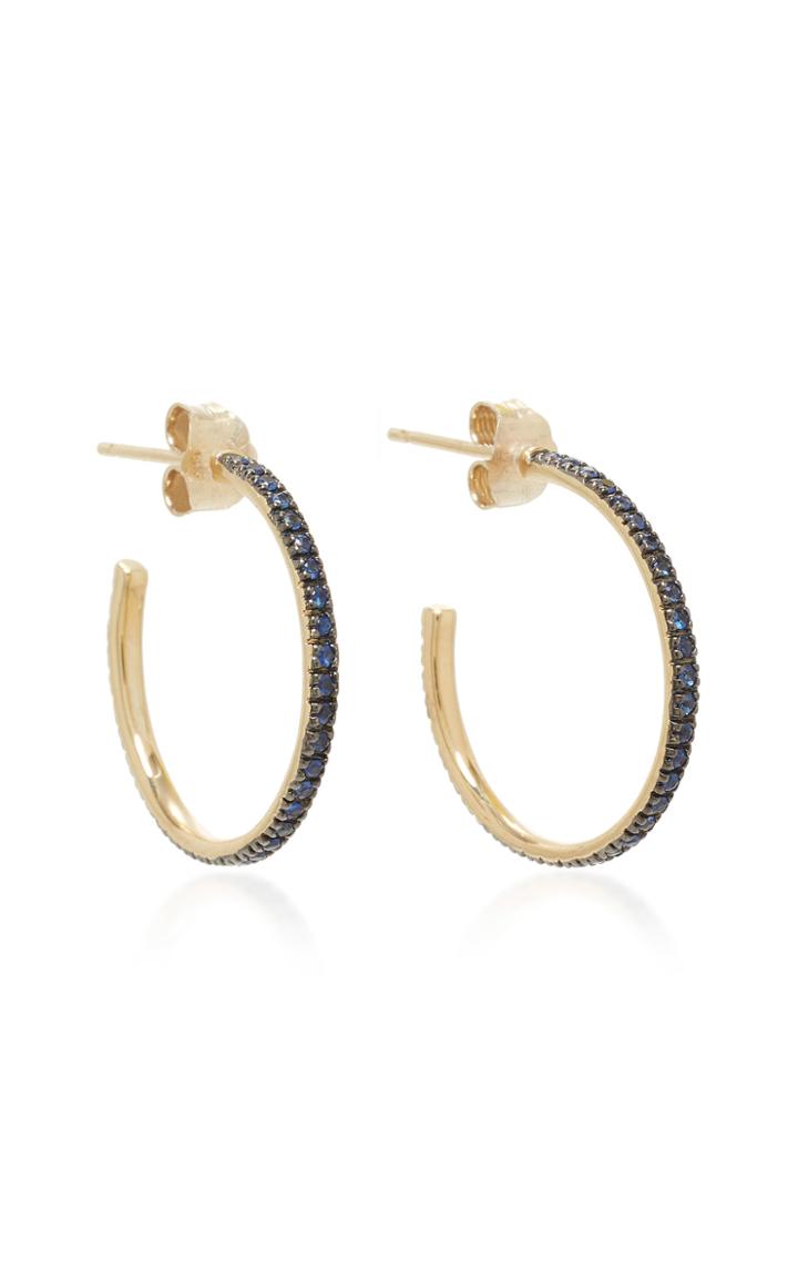 Sydney Evan Medium Sapphire Hoops