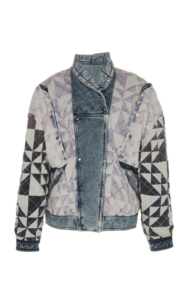 Isabel Marant Rany Reversible Detachable Sleeve Denim Jacket