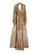 Oscar De La Renta V-neck Lame Caftan