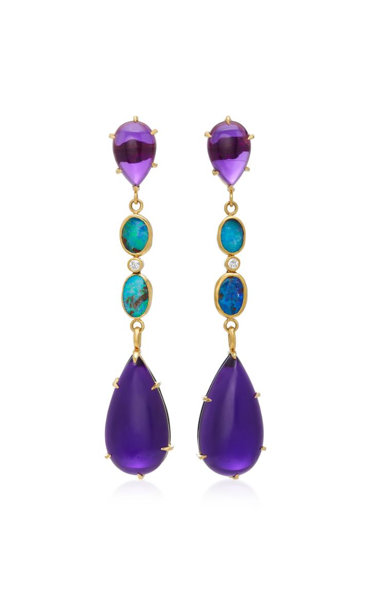 Katey Walker 18k Gold Multi-stone Earrings