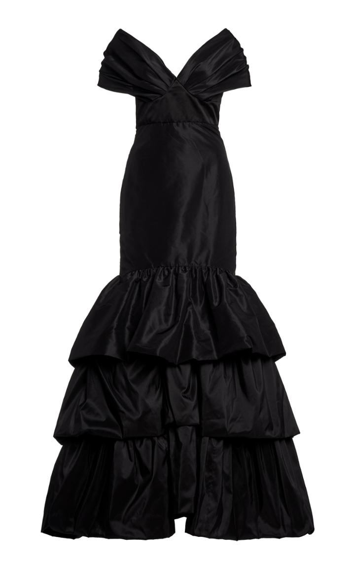 Moda Operandi Johanna Ortiz Corazon Coraza Silk Ruffle Hem Maxi Dress