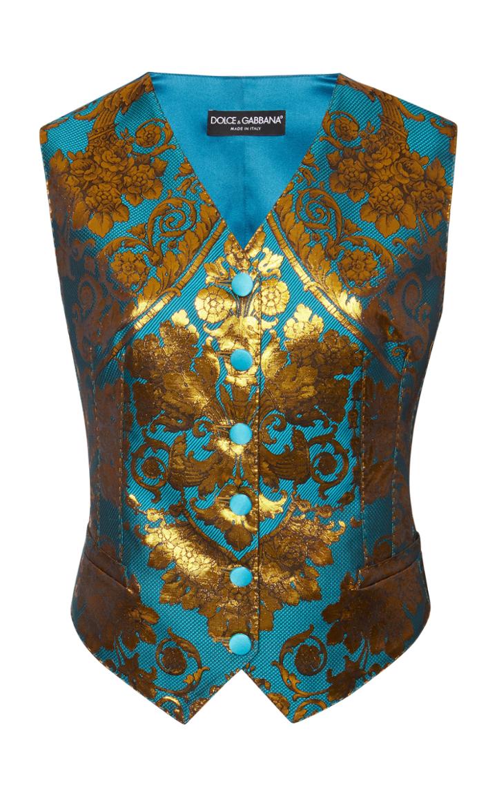 Dolce & Gabbana Metallic Jacquard Vest