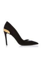 Balmain Phoebe Monogrammed Suede Pumps