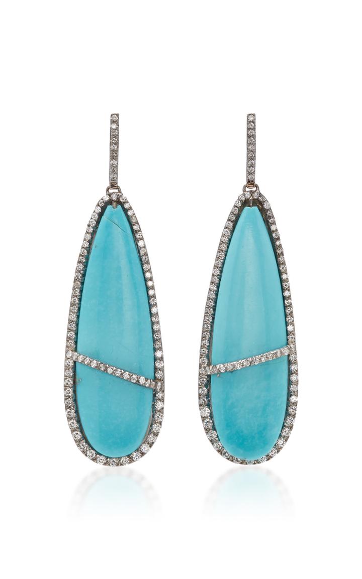 Kimberly Mcdonald Turquoise And Diamond Earrings