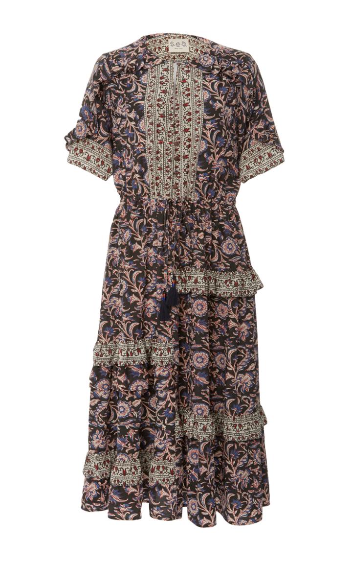 Sea Maho Border Patch Dress