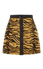 Adam Lippes Tiger Jacquard A-line Mini Skirt