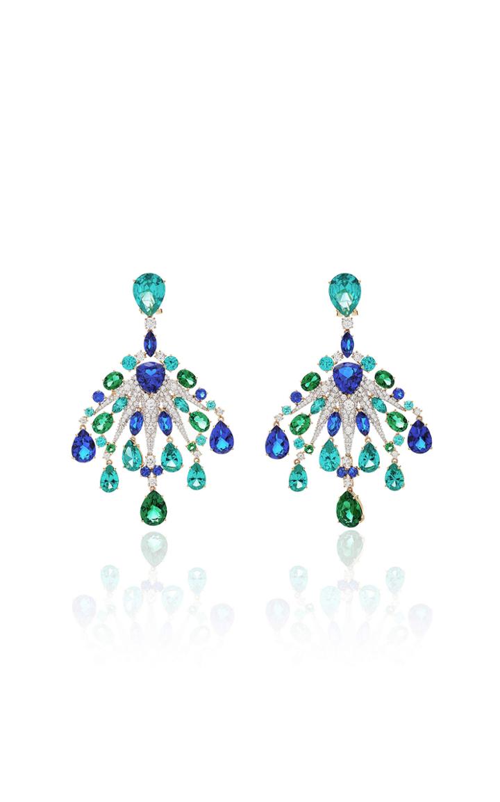Moda Operandi Anabela Chan Emerald Sapphire Starburst Earrings