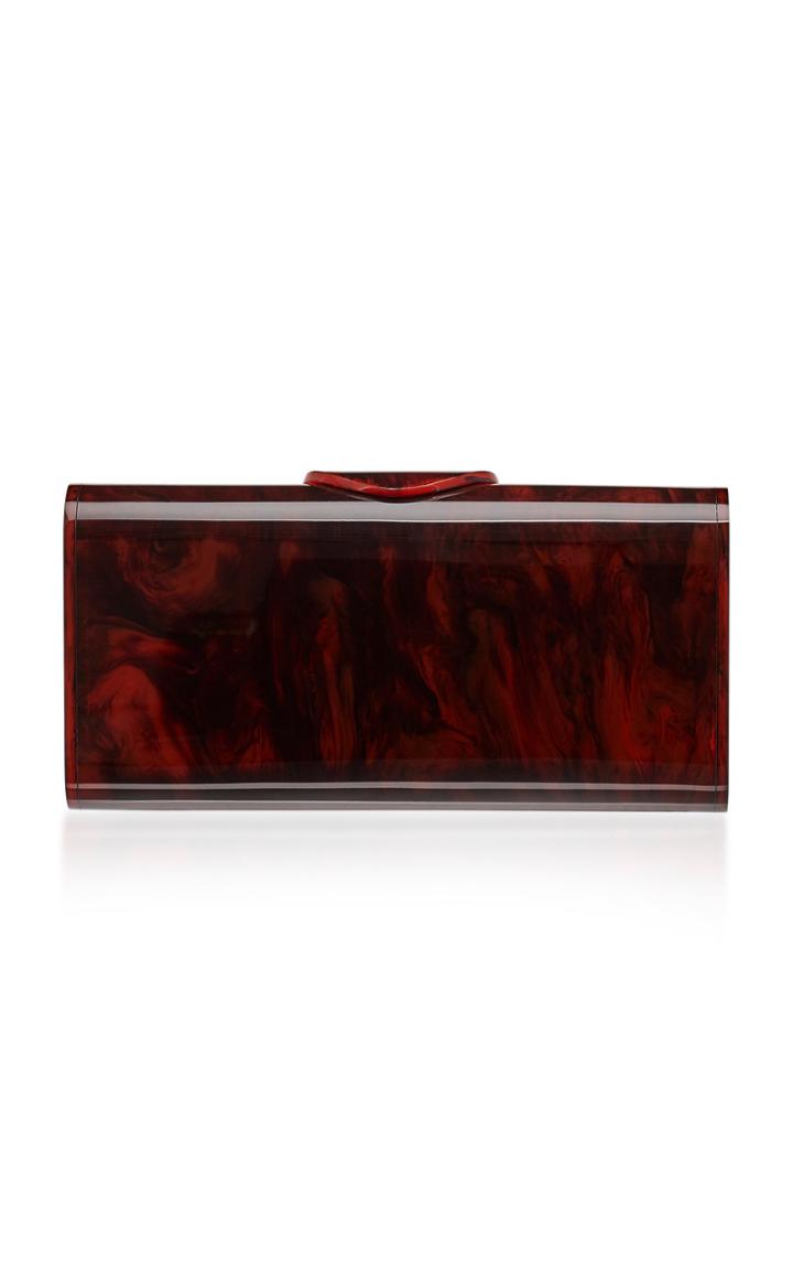 Edie Parker Lara Tortise Acrylic Clutch