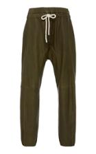 Bassike Tapered Straight-leg Leather Pants