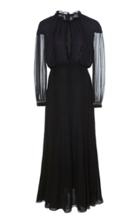 J. Mendel Cutout Collared Silk Dress