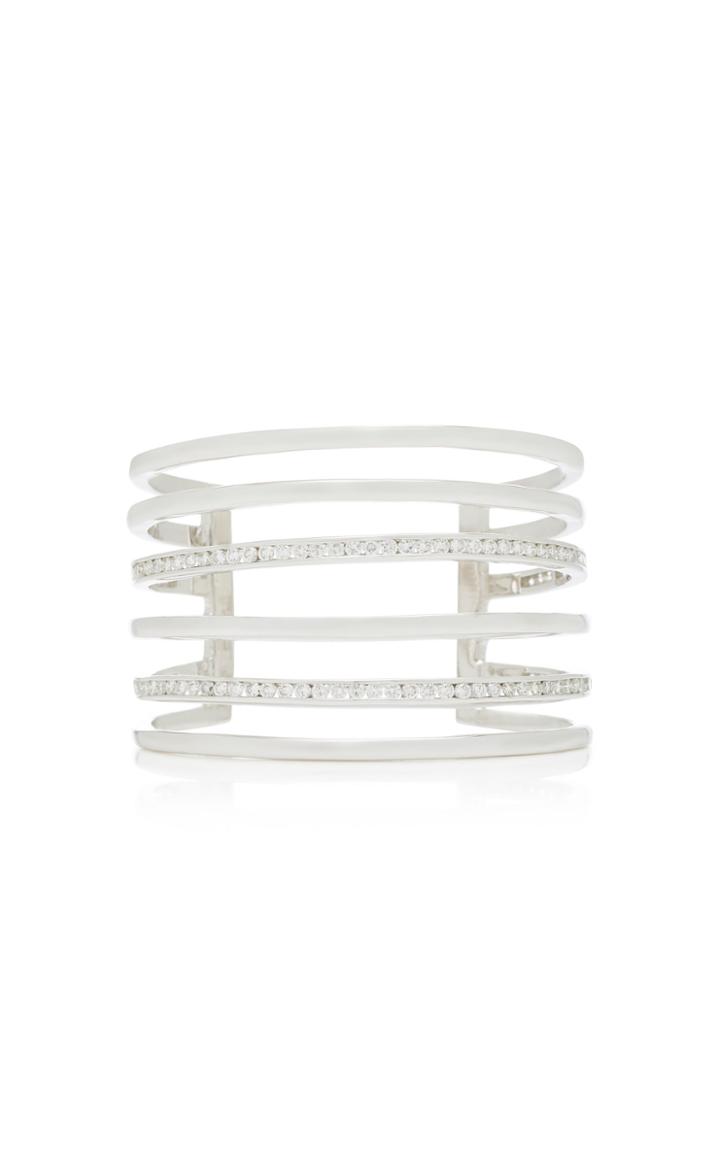 Lynn Ban Sterling Silver Diamond Cuff